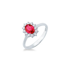 Carica l'immagine nel visualizzatore di Gallery, Anello Rubino e Diamanti 2720
