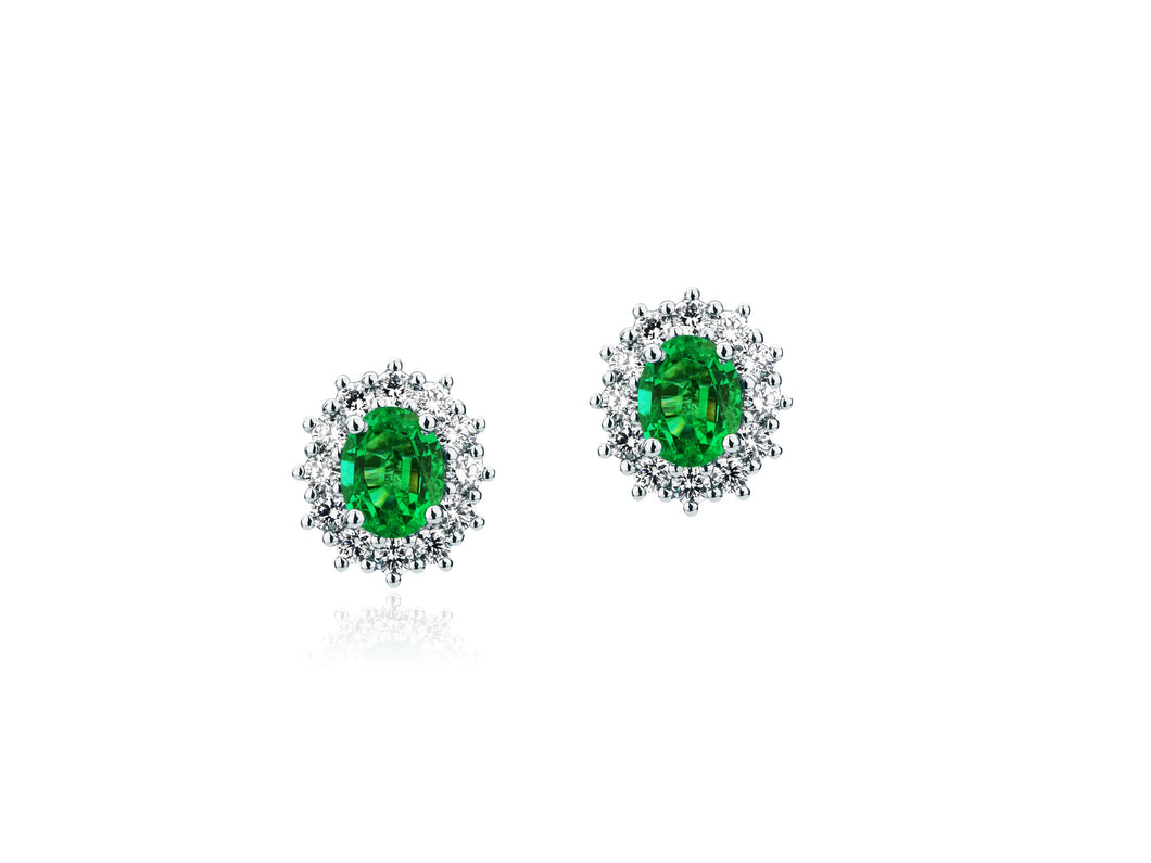 Orecchini smeraldo e diamanti